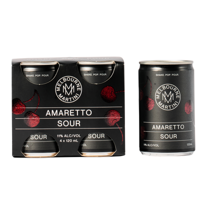 4 Pack Melbourne Martini Amaretto Sour Pre-made Cocktail Cans Cocktail Delivery