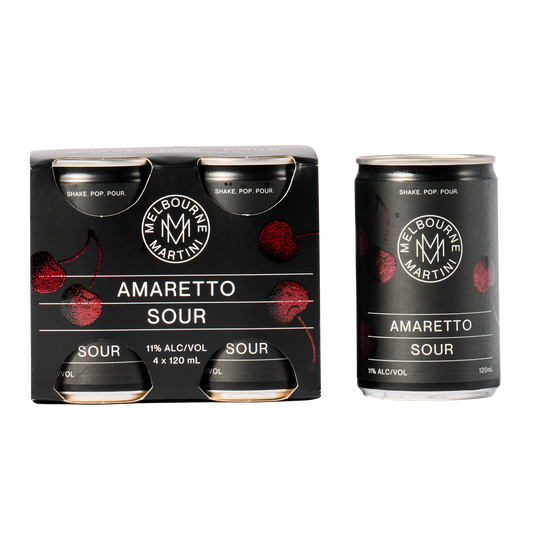 4 Pack Melbourne Martini Amaretto Sour Pre-made Cocktail Cans Cocktail Delivery